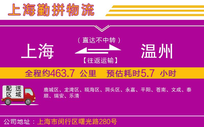 上海到溫州貨運(yùn)公司