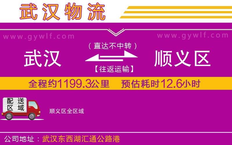 武漢到順義區(qū)物流公司