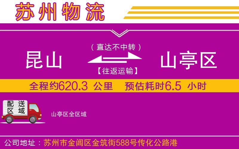 昆山到山亭區(qū)物流公司