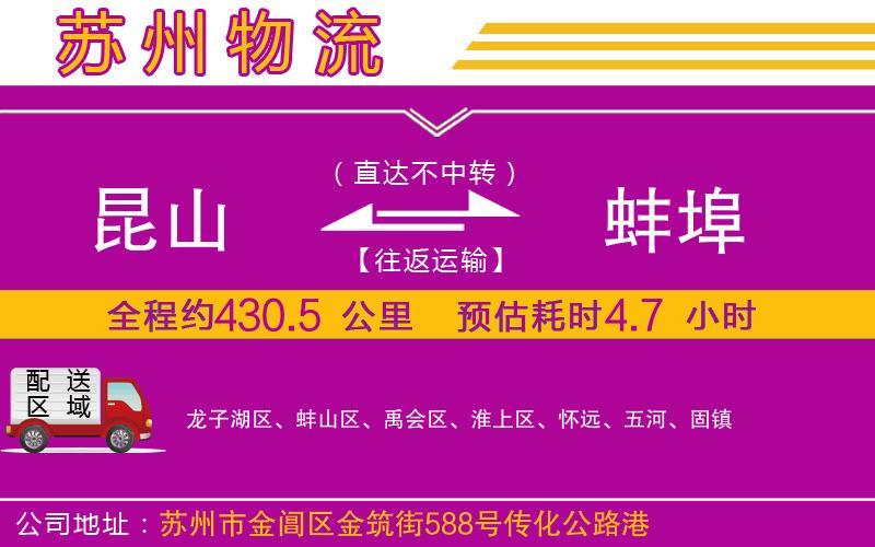 昆山到蚌埠物流公司