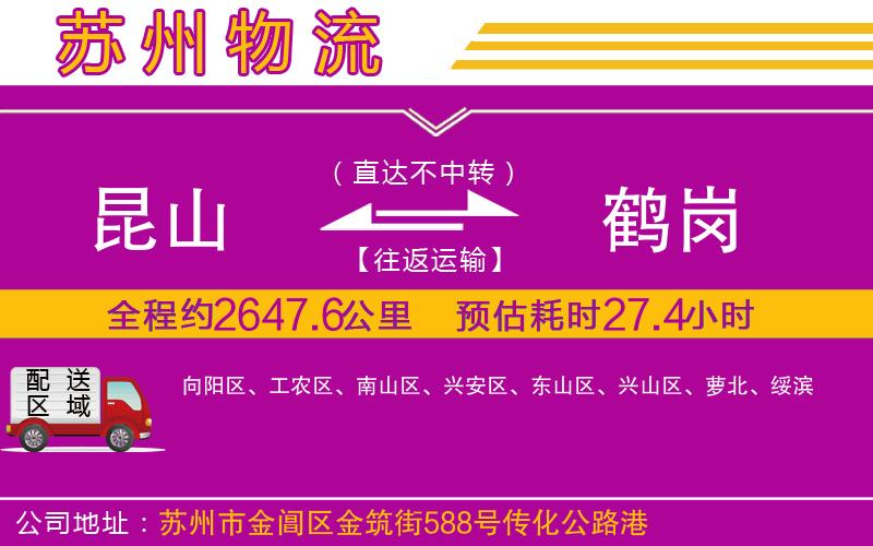 昆山到鶴崗物流公司