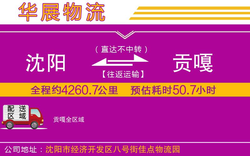 沈陽(yáng)到貢嘎物流公司