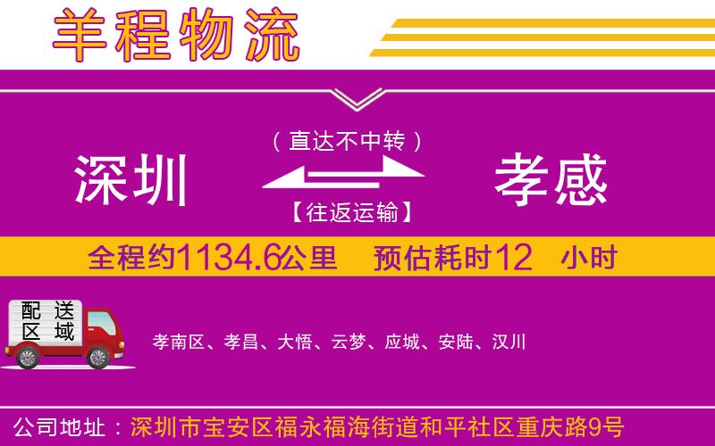 深圳到孝感物流專線