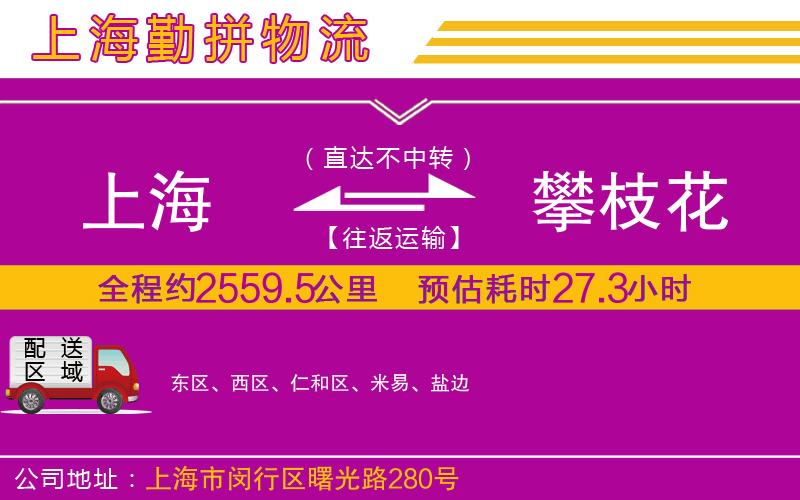 上海到攀枝花貨運(yùn)公司
