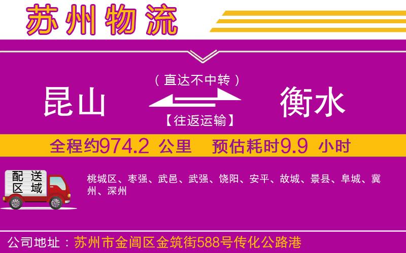 昆山到衡水物流公司