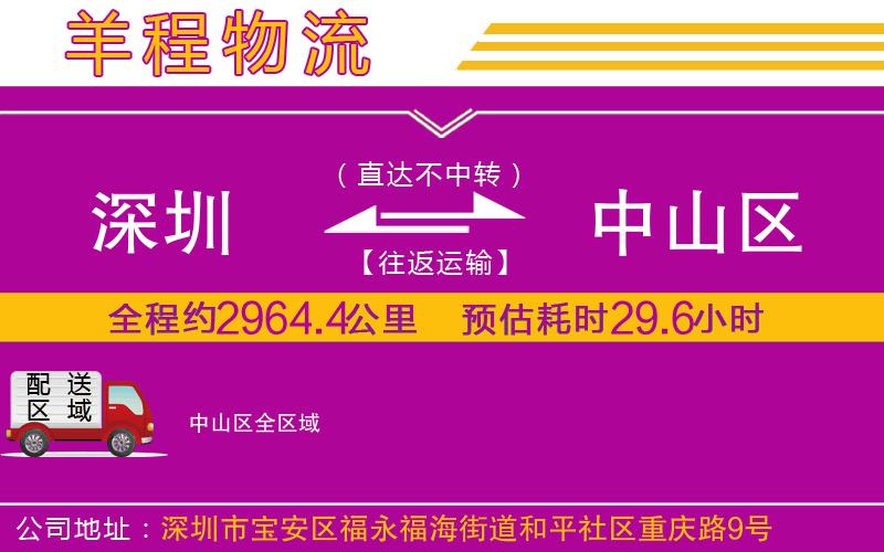 深圳到中山區(qū)物流專(zhuān)線(xiàn)