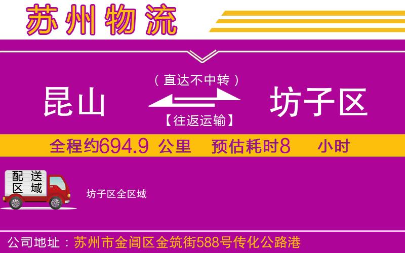 昆山到坊子區(qū)物流公司