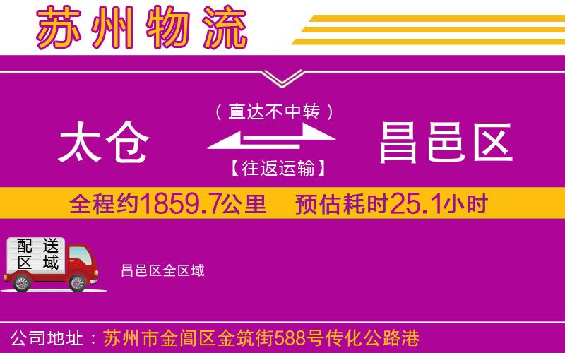 太倉(cāng)到昌邑區(qū)物流公司
