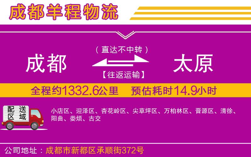 成都發(fā)太原貨運公司