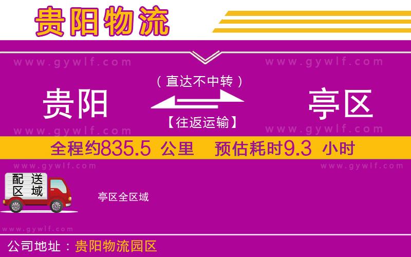 貴陽到猇亭區(qū)物流公司