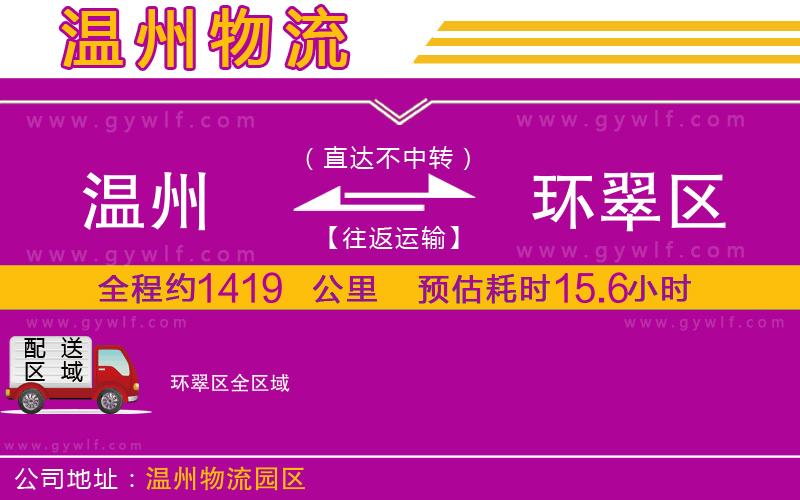 溫州到環(huán)翠區(qū)物流公司