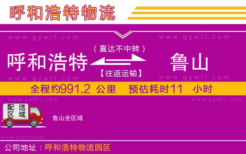 呼和浩特到魯山物流公司