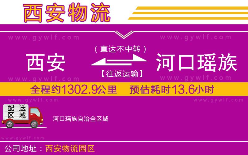 西安到河口瑤族自治物流公司