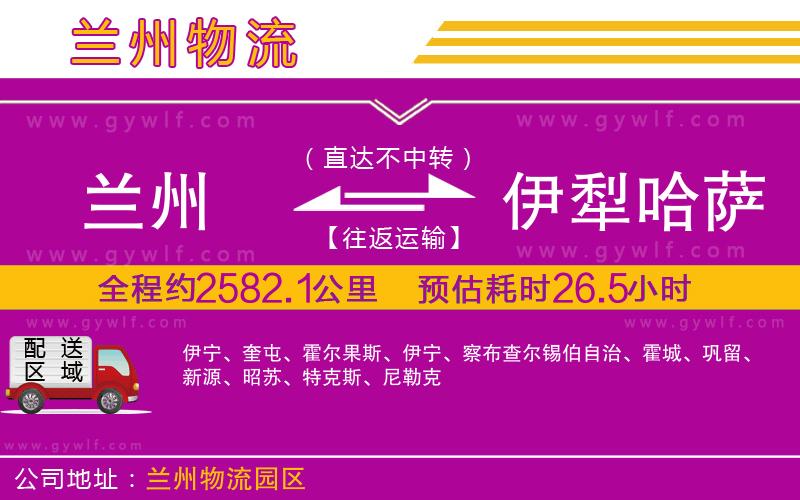 蘭州到伊犁哈薩克自治州物流公司