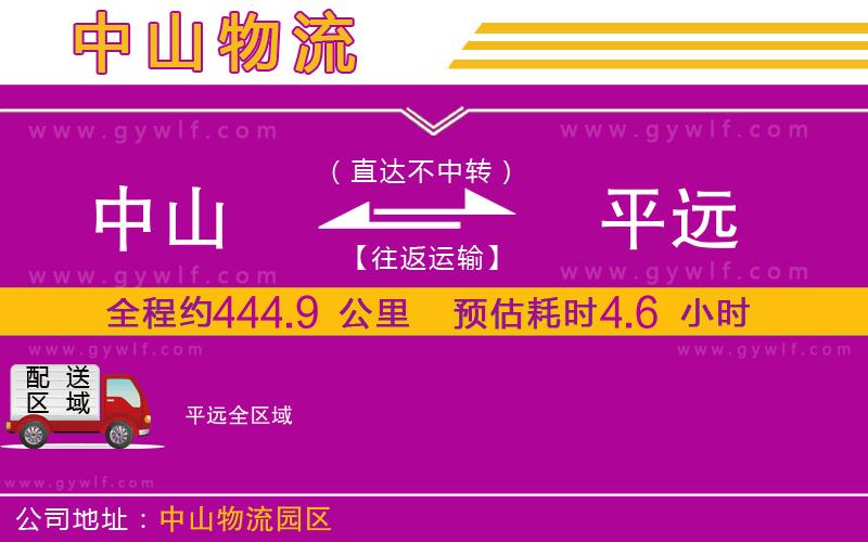 中山到平遠物流公司