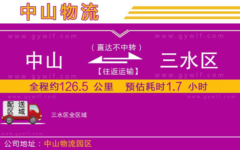 中山到三水區(qū)物流公司