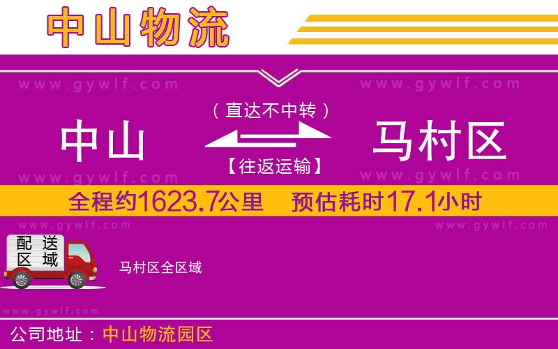 中山到馬村區(qū)物流公司