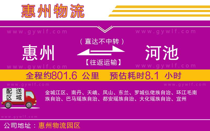 惠州到河池物流公司