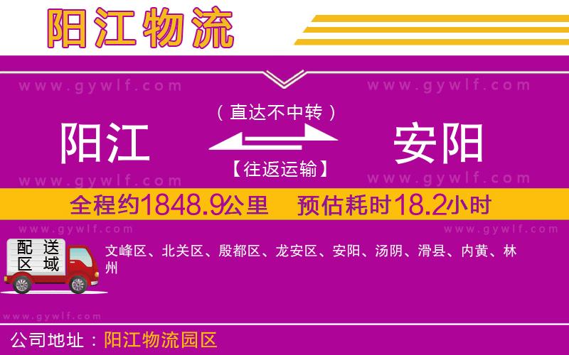 陽(yáng)江到安陽(yáng)物流公司