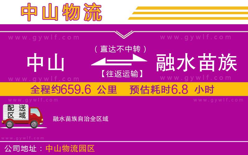 中山到融水苗族自治物流公司