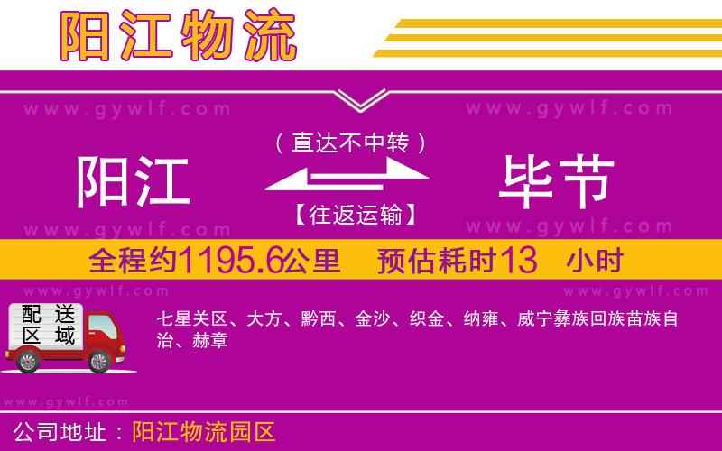 陽江到畢節(jié)物流公司