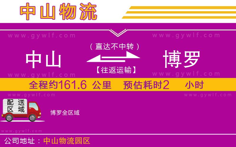中山到博羅物流公司