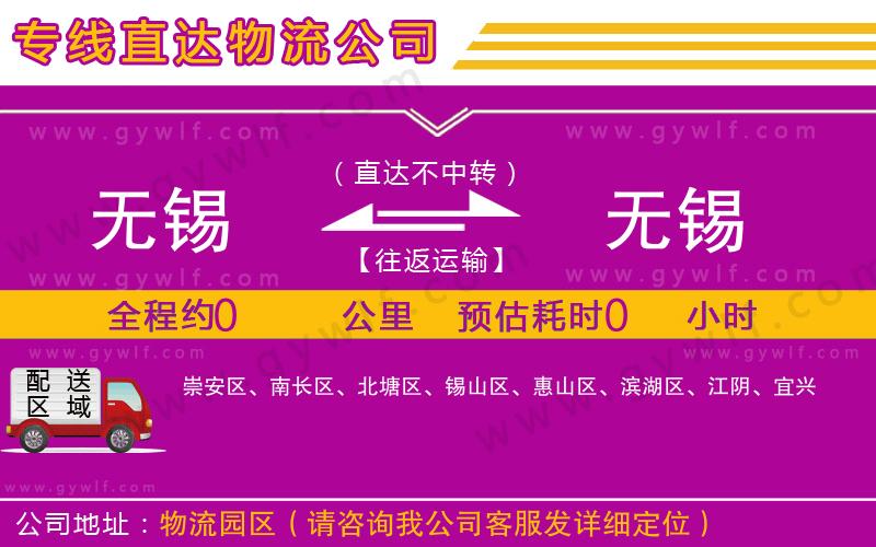 無(wú)錫到無(wú)錫物流公司