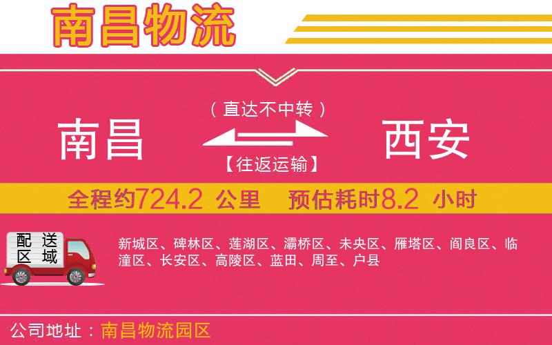 南昌到西安物流公司