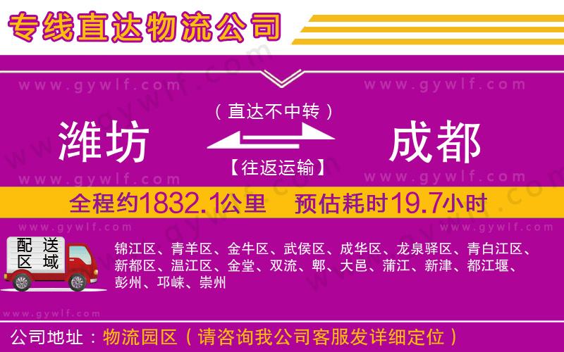 濰坊到成都物流公司