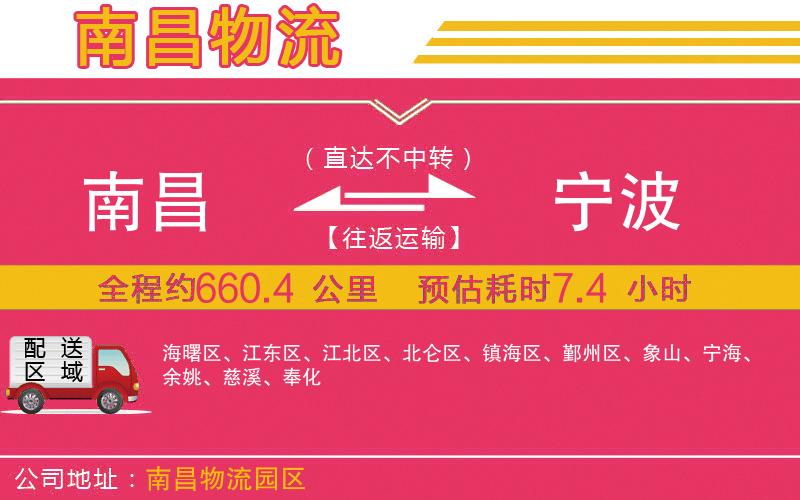 南昌到寧波物流公司