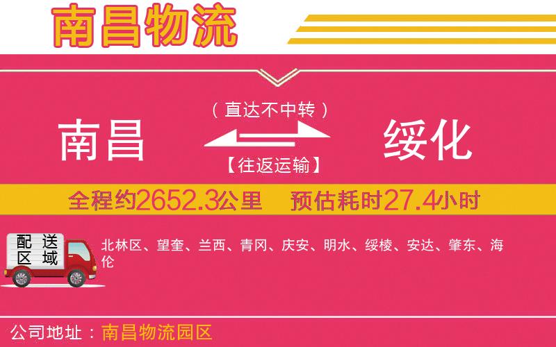 南昌到綏化物流公司