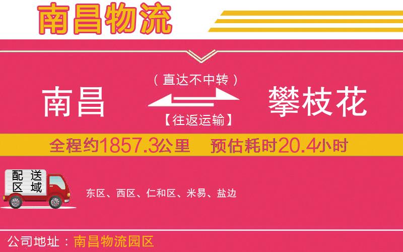 南昌到攀枝花物流公司