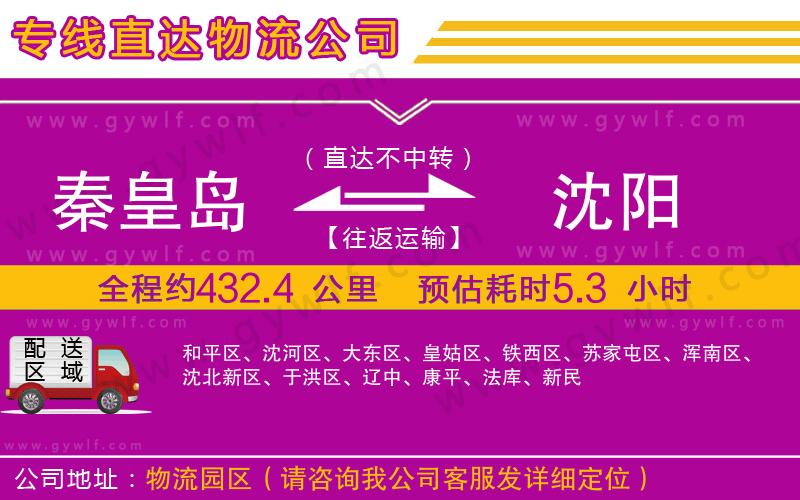 秦皇島到沈陽(yáng)物流公司