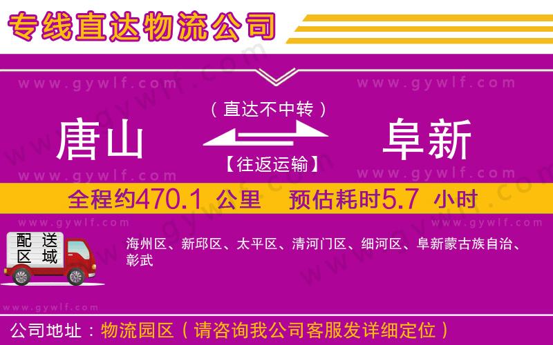 唐山到阜新物流公司