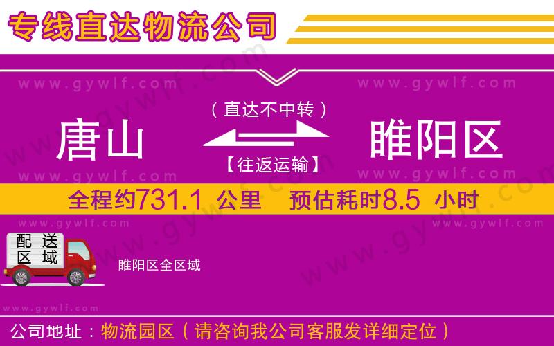 唐山到睢陽(yáng)區(qū)物流公司