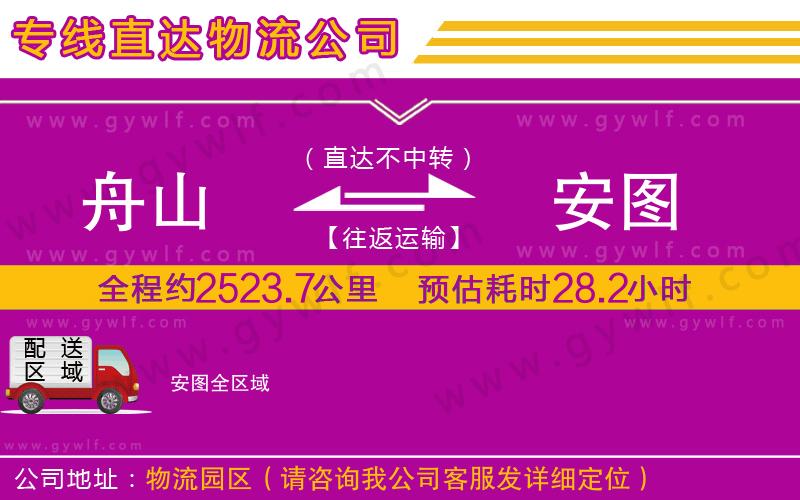 舟山到安圖物流公司