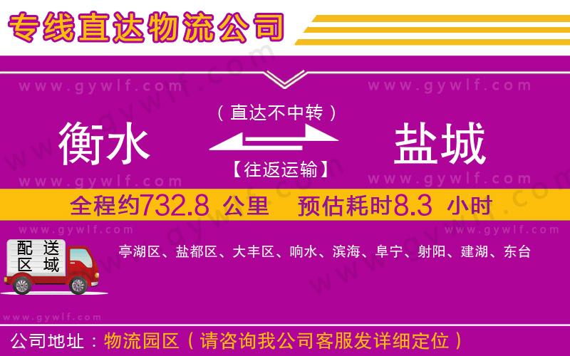 衡水到鹽城物流公司