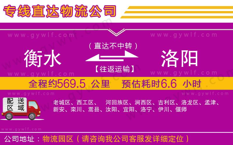 衡水到洛陽物流公司