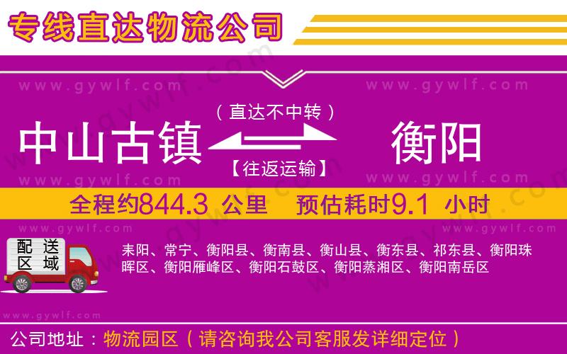 中山古鎮(zhèn)到衡陽物流公司