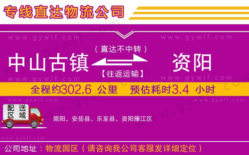 中山古鎮(zhèn)到資陽物流公司