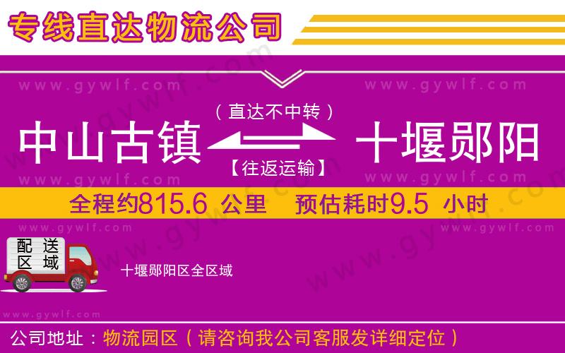 中山古鎮(zhèn)到十堰鄖陽區(qū)物流公司