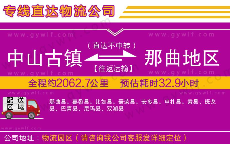 中山古鎮(zhèn)到那曲地區(qū)物流公司