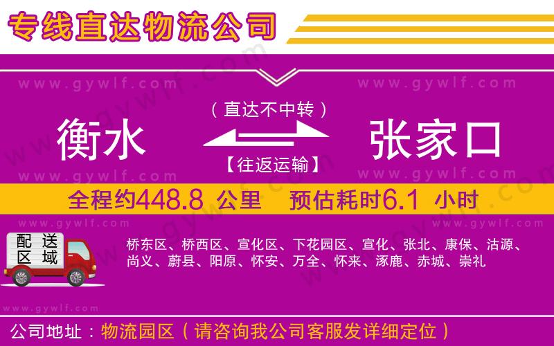 衡水到張家口物流公司