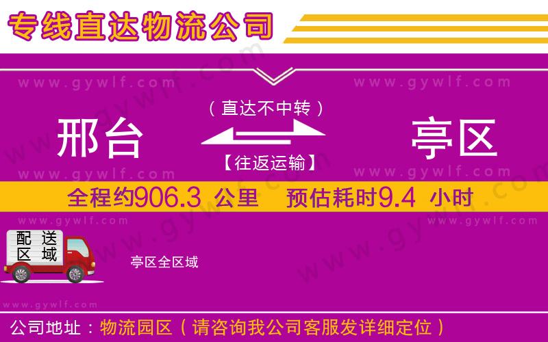 邢臺(tái)到猇亭區(qū)物流公司