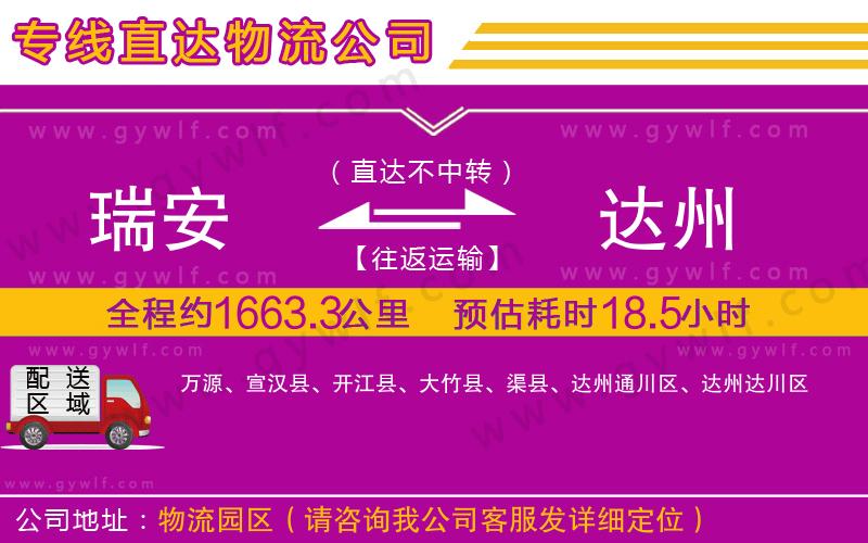 瑞安到達(dá)州物流公司