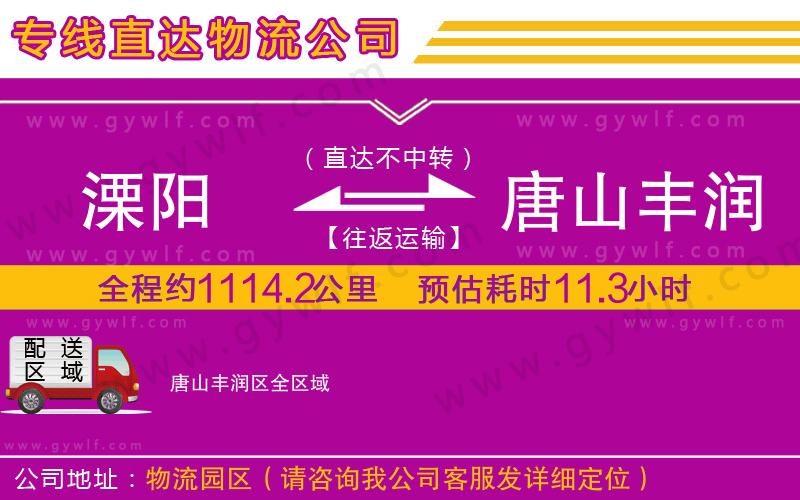 溧陽(yáng)到唐山豐潤(rùn)區(qū)物流公司