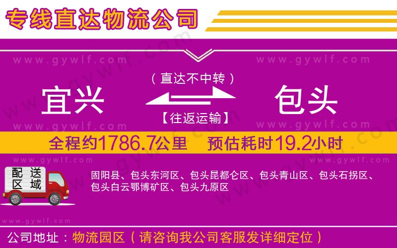 宜興到包頭物流公司