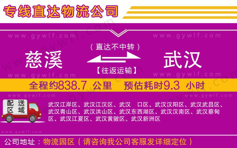 慈溪到武漢物流公司