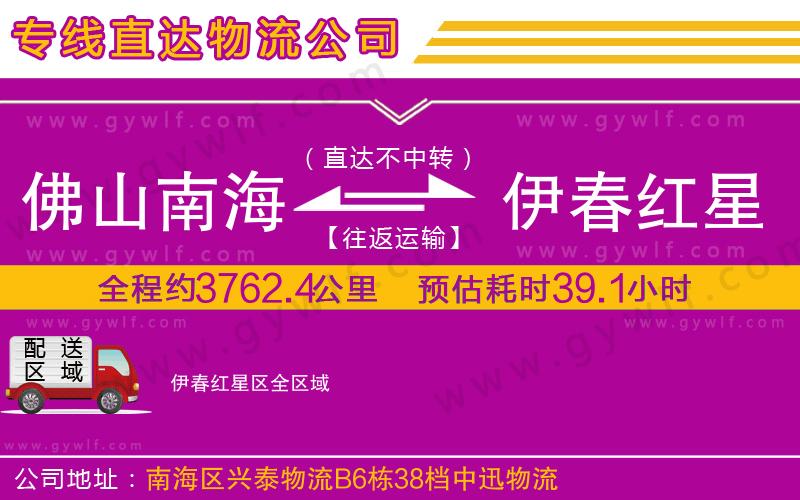 佛山南海到伊春紅星區(qū)物流公司