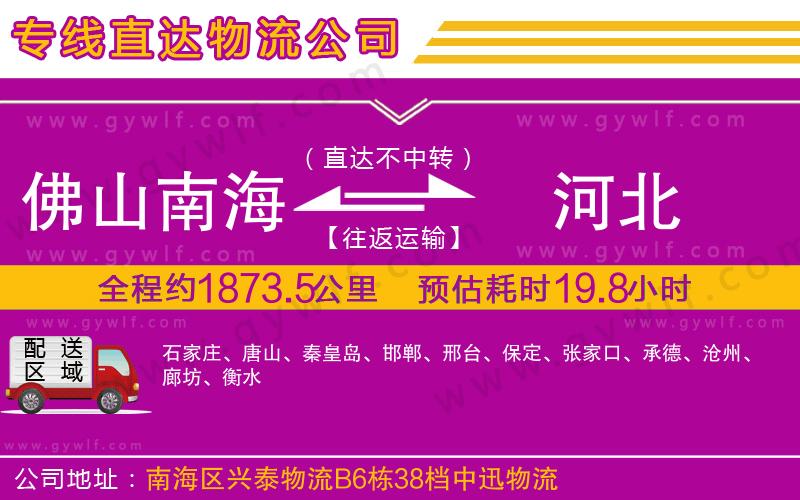 佛山南海到河北物流公司